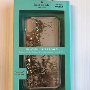 Kate Spade iPhone X Moveable Glitter Phone Case